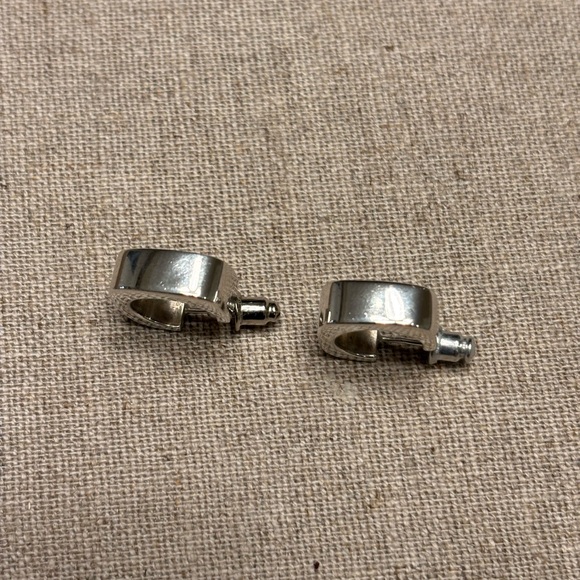 Silpada Sterling Silver Geometric Hoop Earrings Modern Minimalist Artisan - Picture 5 of 9